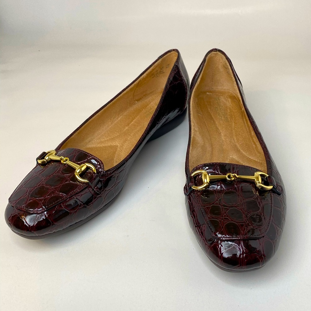 Naturalizer N5 Comfort patent leather loafers gold